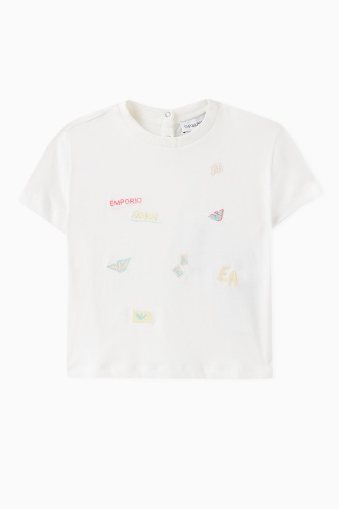

Embroidered Logo T-Shirt in Cotton, White