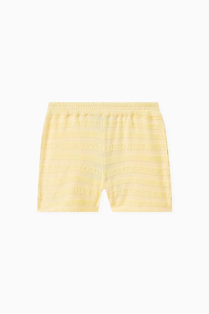 

Logo Print Shorts in Cotton, Yellow