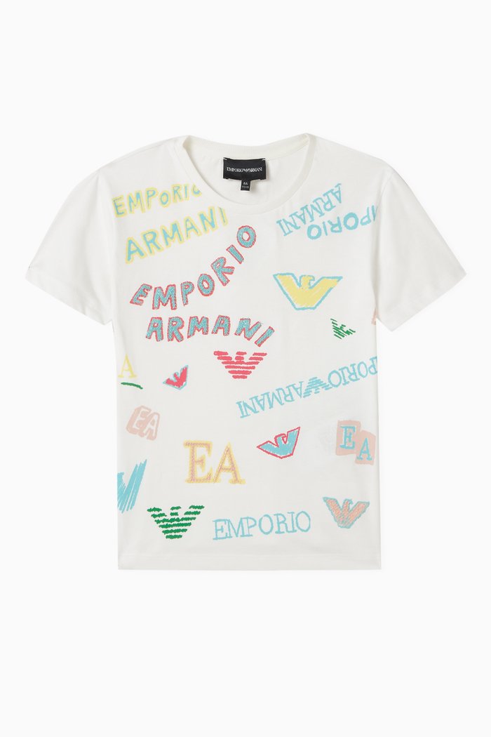 

Text Logo T-Shirt in Cotton, White