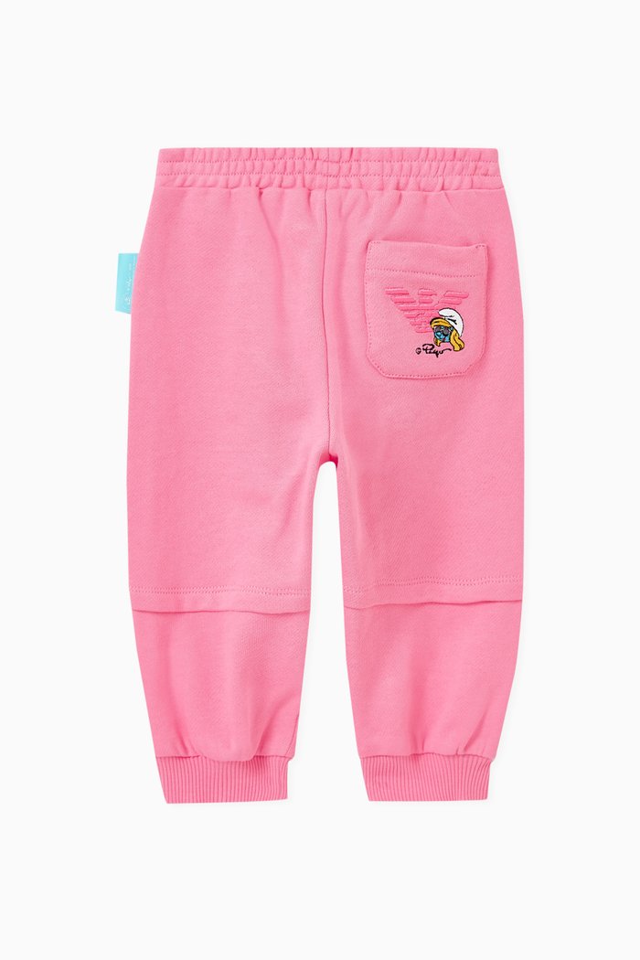 

Smurf Logo-embroidered Joggers in Cotton, Pink