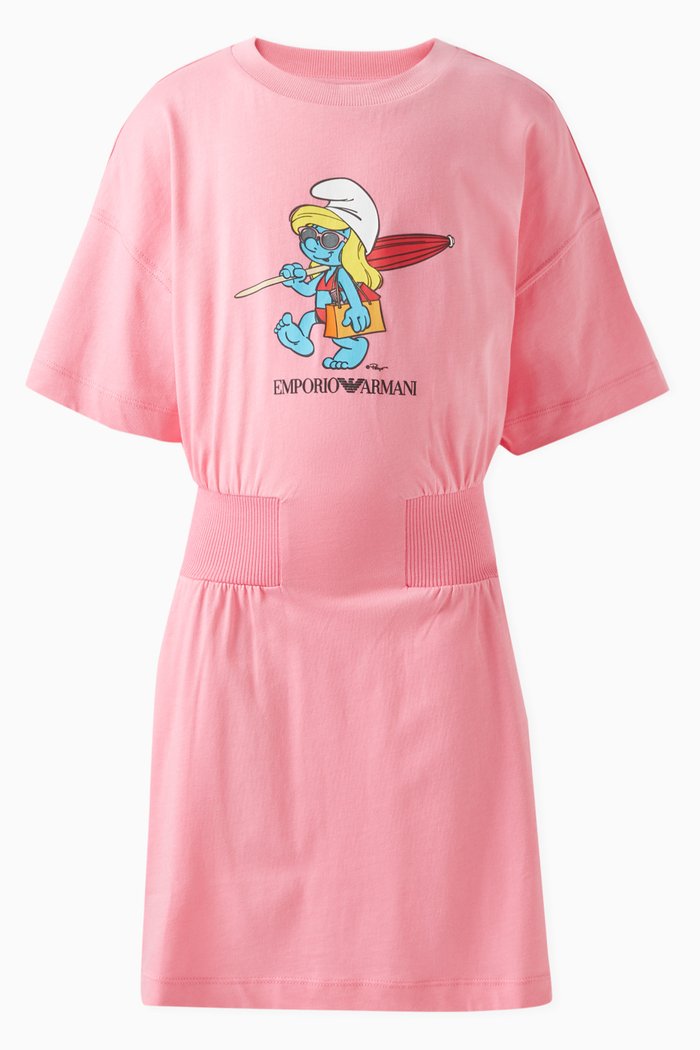 

Smurf Logo Dress in Cotton, Pink