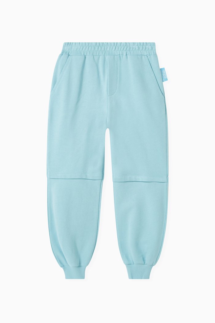 

x Smurfs Embroidered Logo Joggers in Organic Cotton, Blue