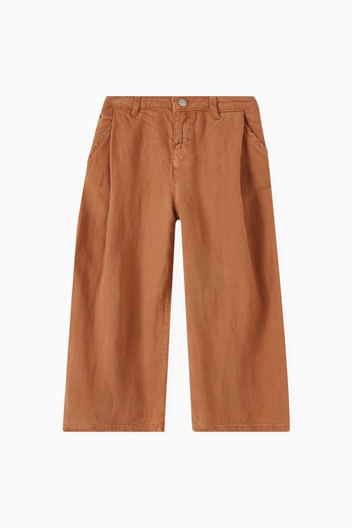 

Wide Leg Jeans in Cotton, Brown