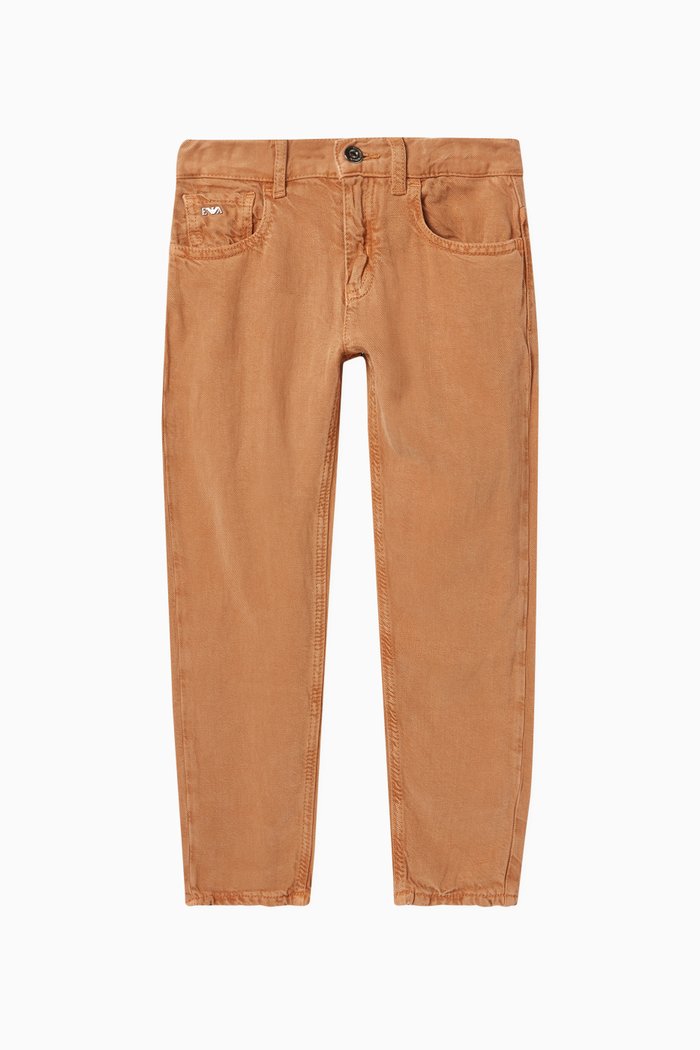 

Logo Straight-fit Jeans in Denim, Brown