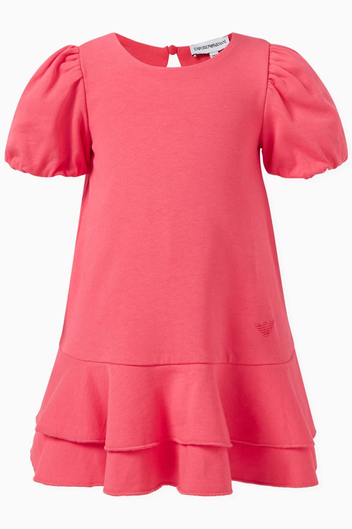 Signature Logo Dress in Cotton, Pink