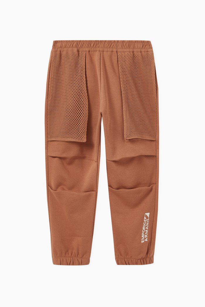 

Logo Joggers in Cotton Blend, Brown