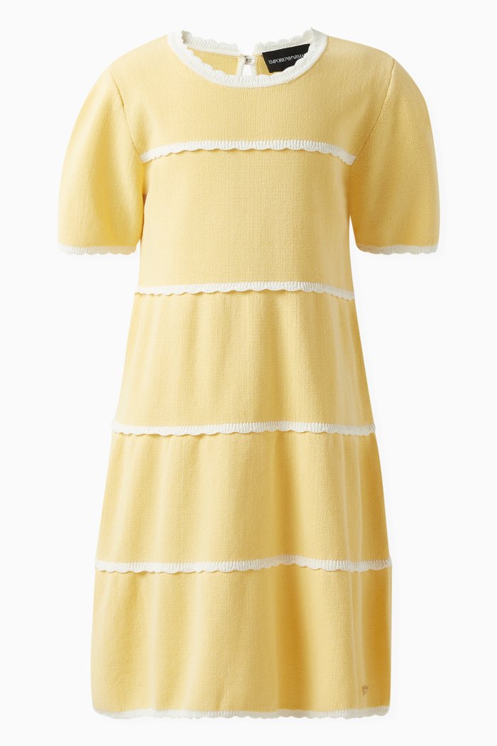 

Picot-trim Dress, Yellow