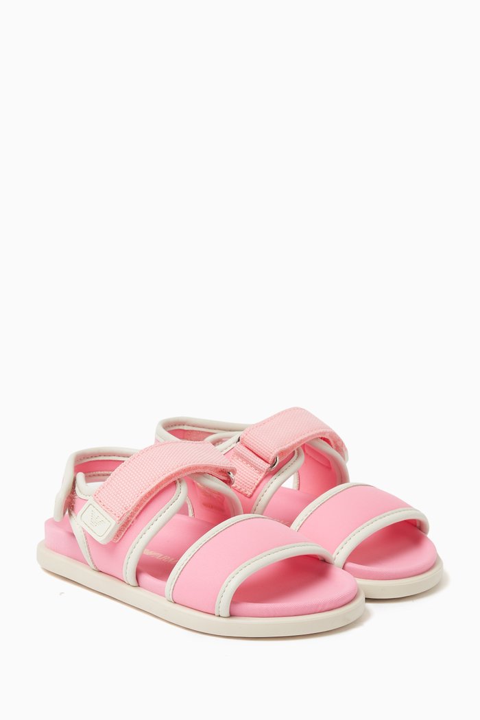 

Strappy Velcro Sandals, Pink