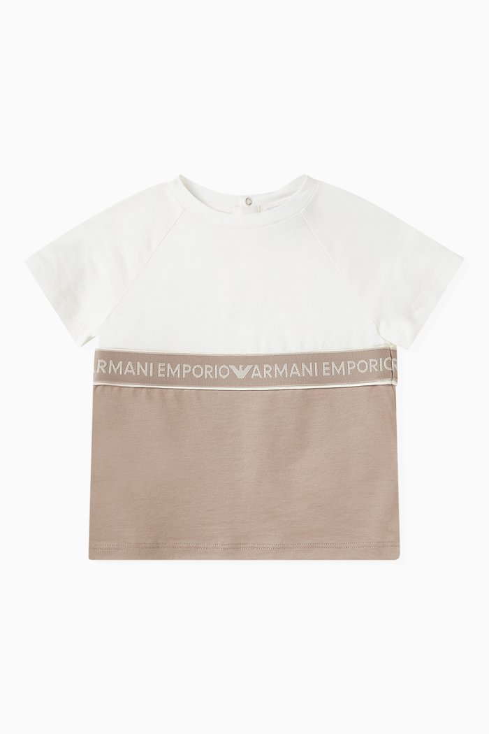 

Text Logo-print T-shirt in Cotton, Neutral