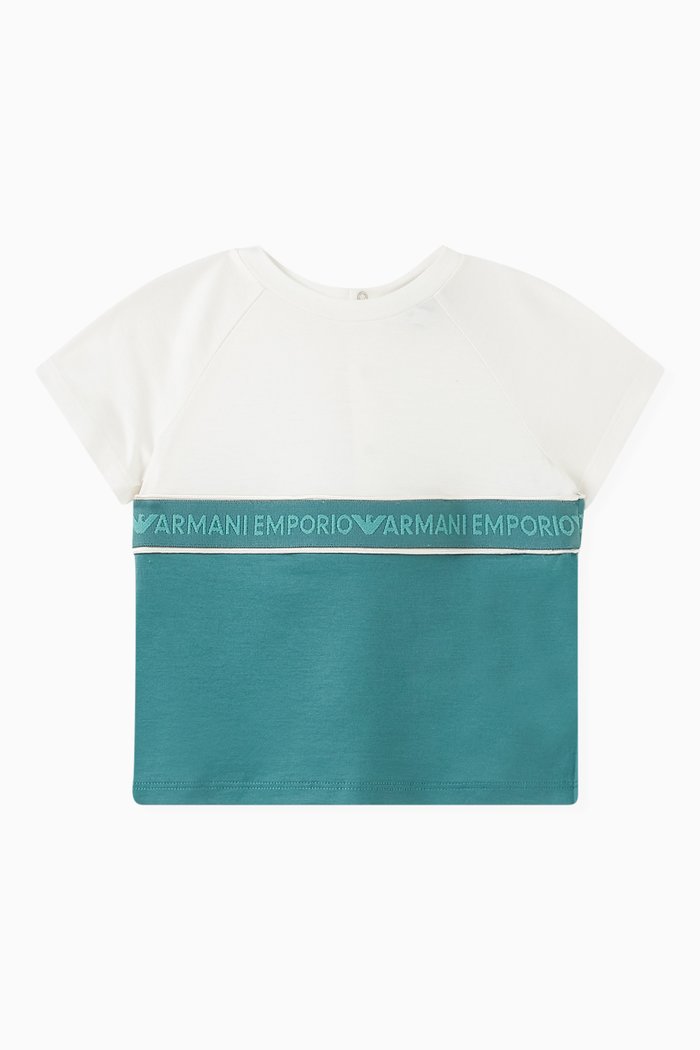 

Text Logo-print T-shirt in Cotton, Blue
