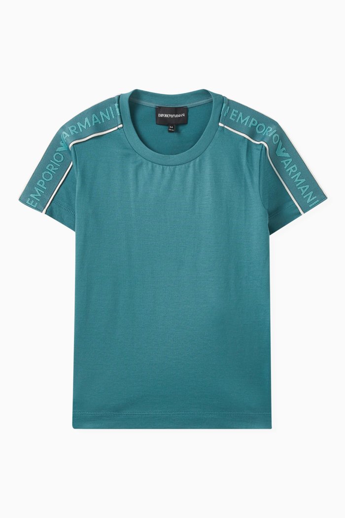 

EA Text Logo T-Shirt in Cotton, Blue
