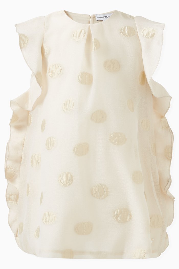

Polka-dot Dress in Organza, Neutral