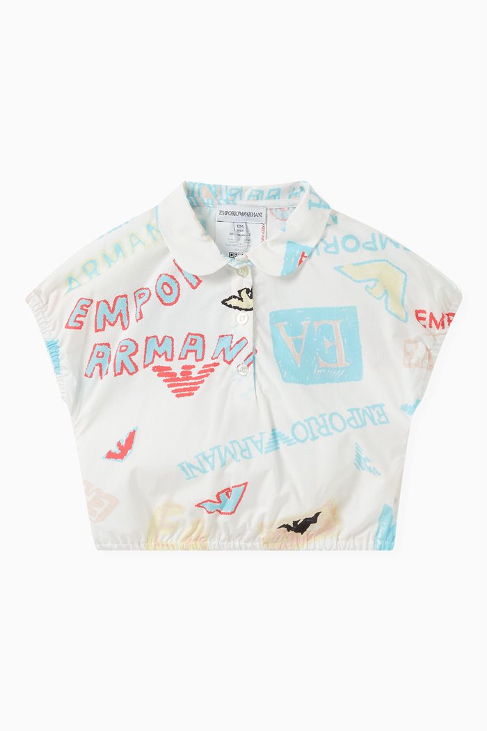 

Logo Print Shirt in Cotton, White