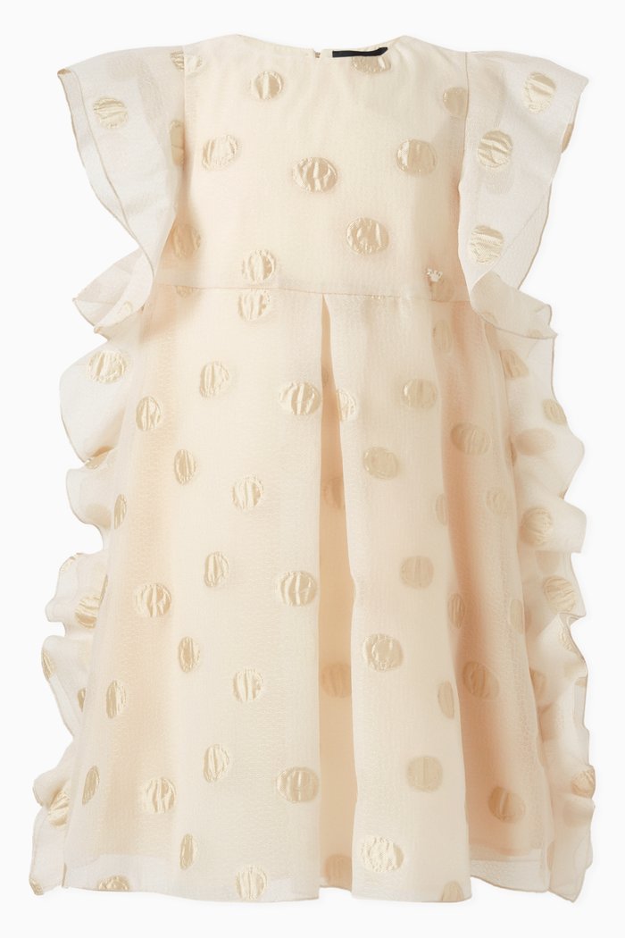 

Ruffle Dress in Organza, Neutral
