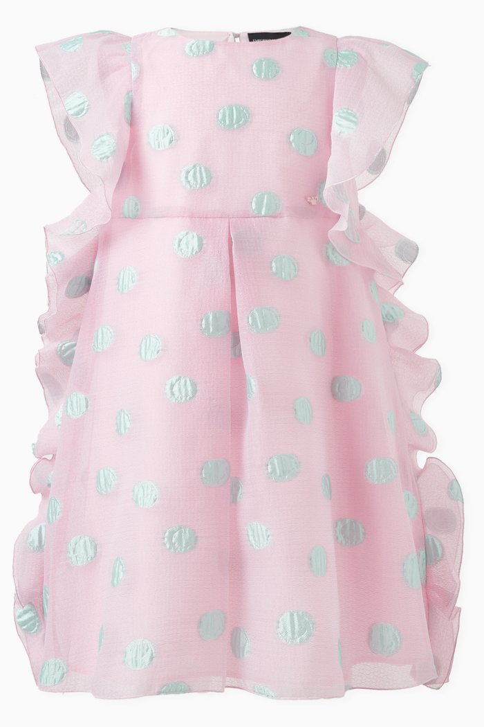 

Ruffle Dress in Organza, Pink