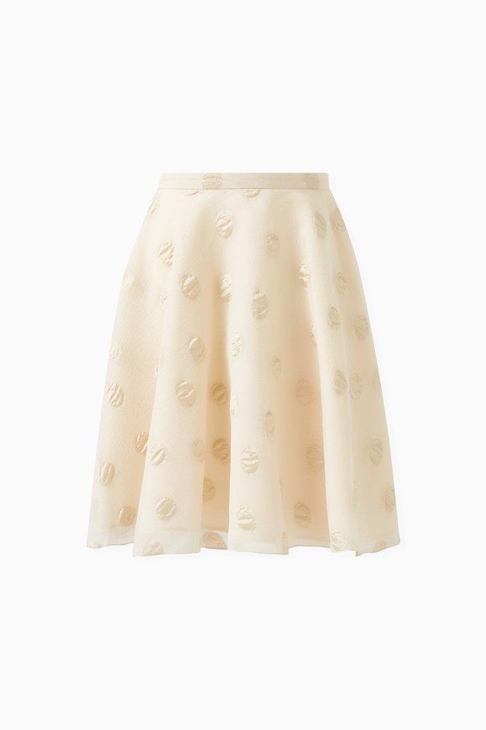 

Polka Dot Skirt in Organza, Neutral