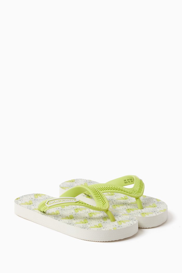 

Eagle Logo Flip Flops in Rubber, Yellow