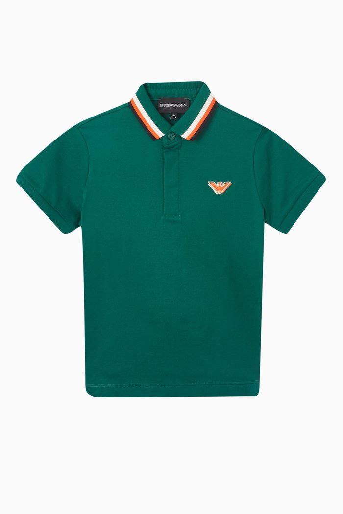 

Logo Polo Shirt in Cotton, Green