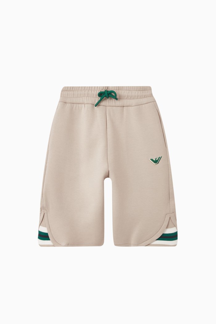 

Ramadan Capsule Embroidered Logo Bermuda Shorts, Neutral