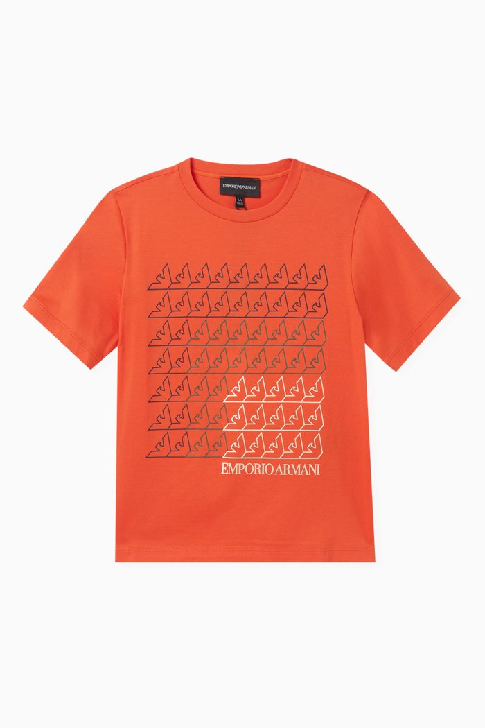 

Logo-print T-shirt in Cotton, Orange