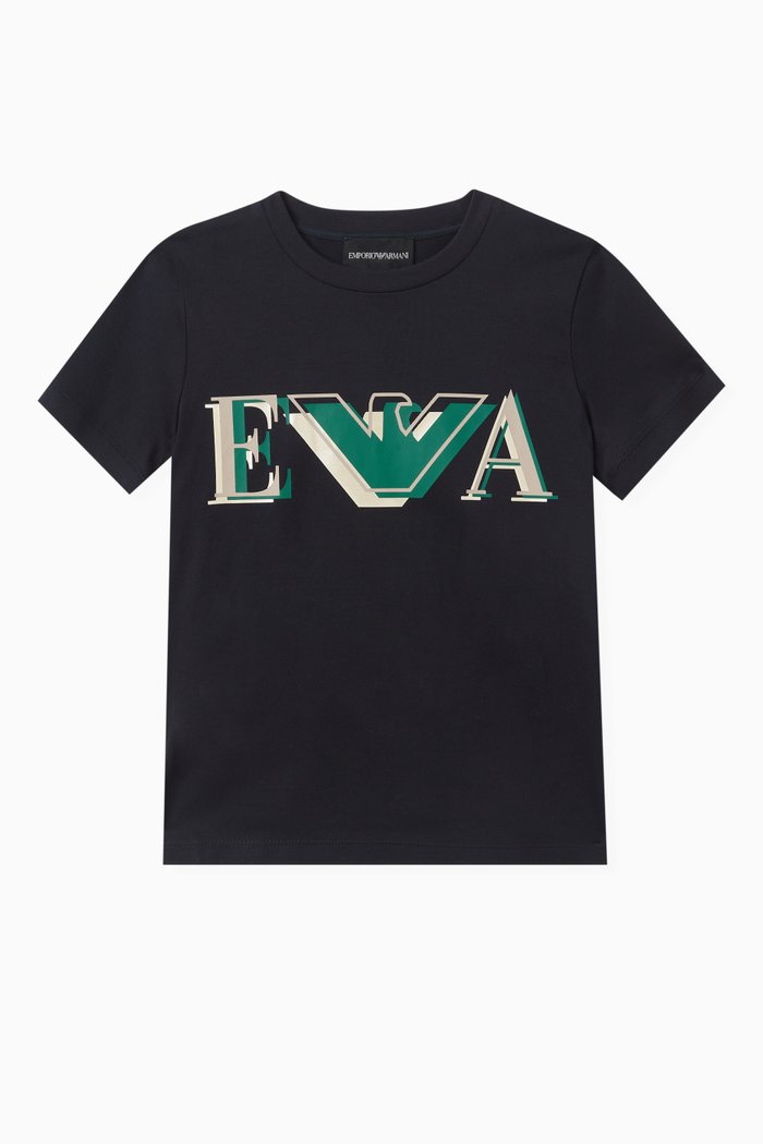

Logo-print T-shirt in Cotton, Blue