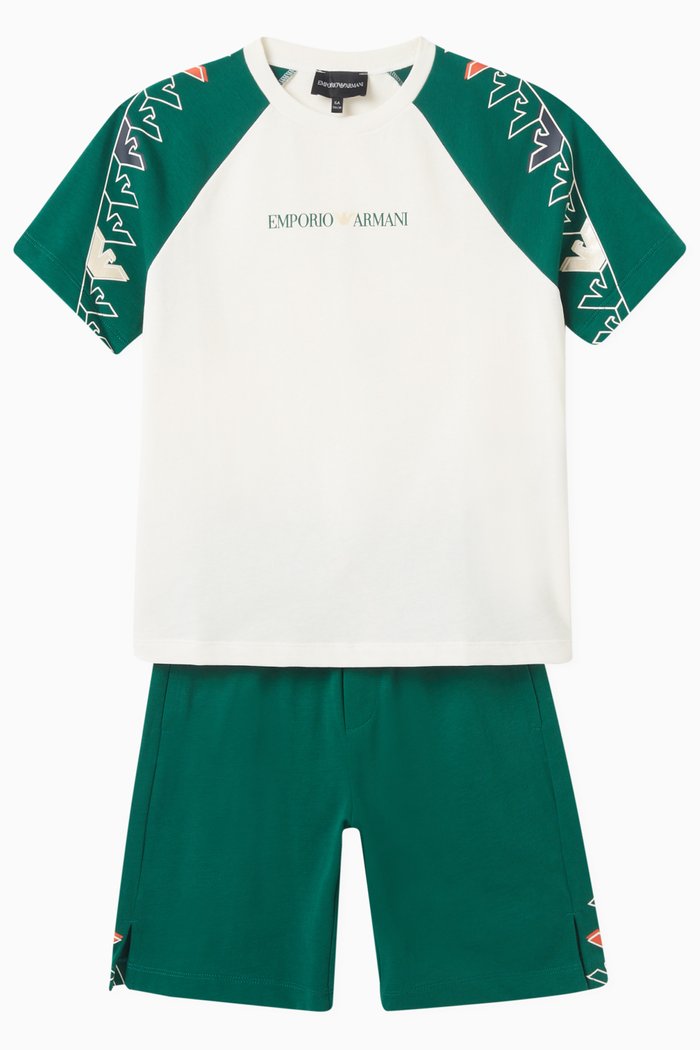 

Ramadan Capsule Logo T-shirt & Shorts Set, Green