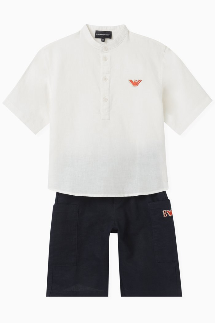 

Ramadan Capsule Logo Shirt & Shorts Set, White