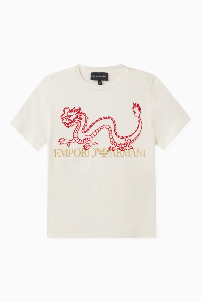 Chinese New Year Logo-print T-shirt in Cotton, White