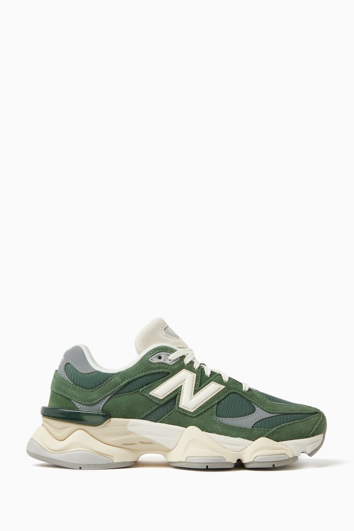

9060 Sneakers in Mesh & Suede Leather, Green