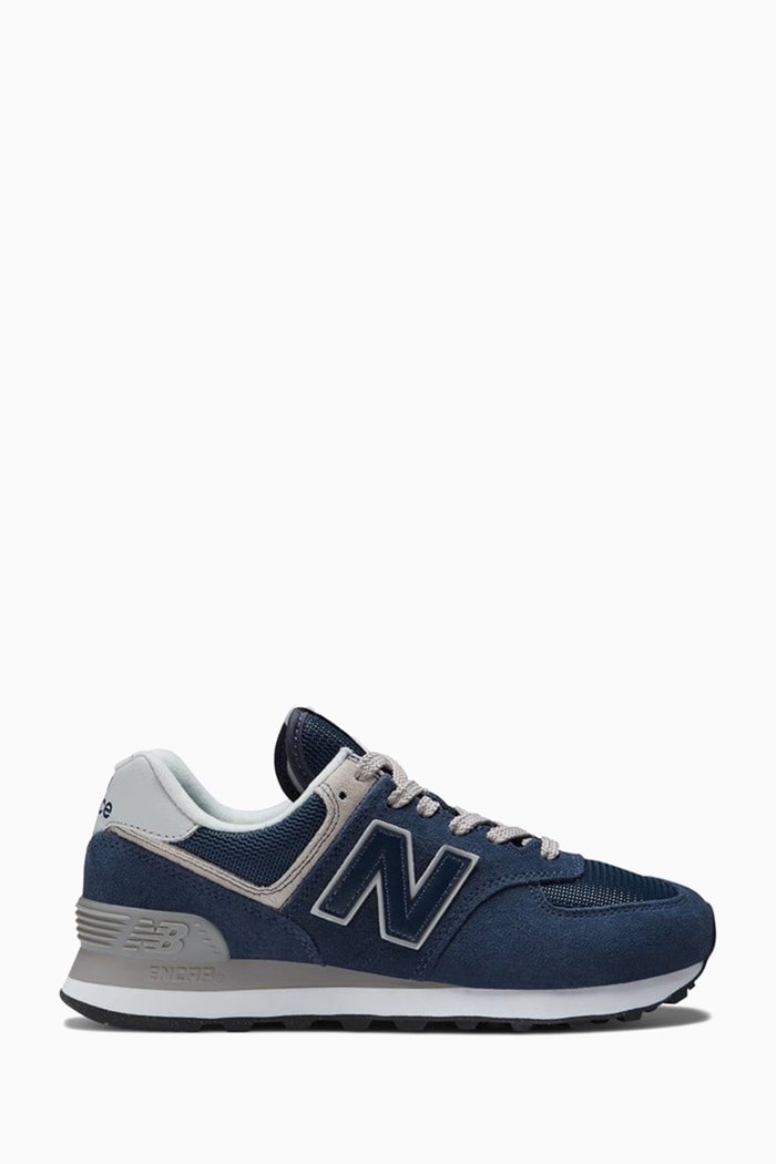

574 Low-top Sneakers in Suede & Mesh, Blue