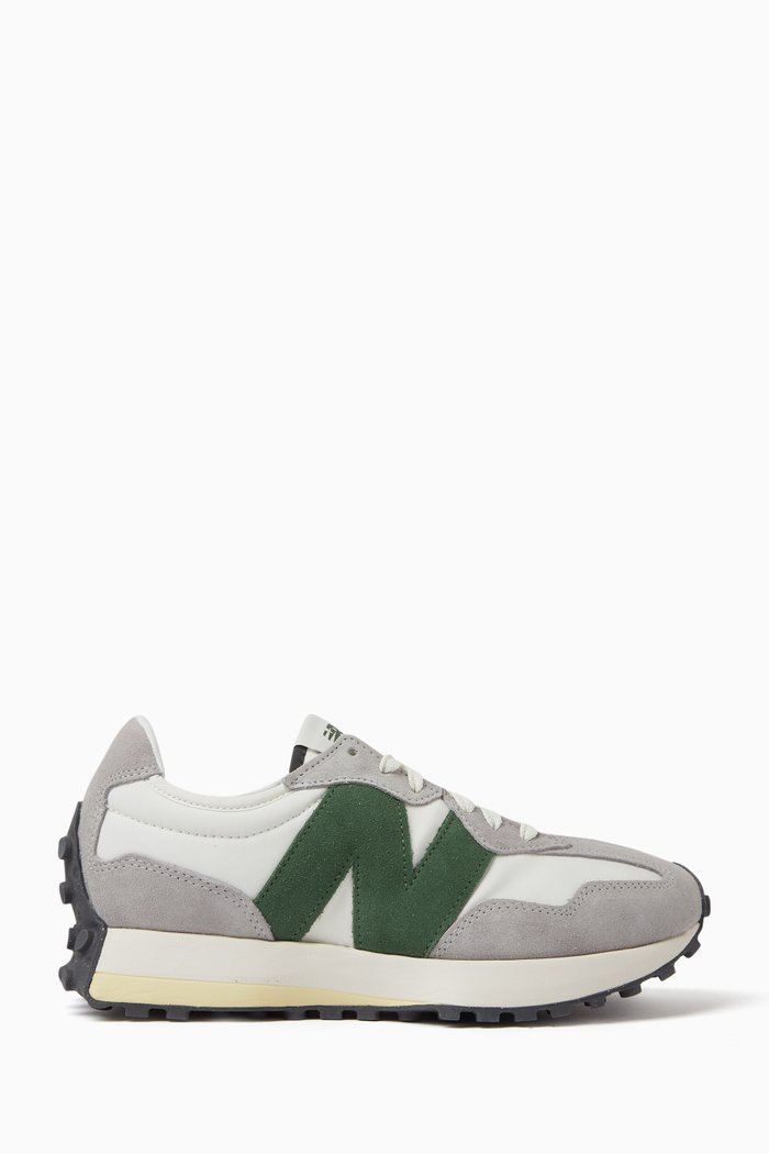 

327 Low-top Sneakers in Leather & Suede, Green