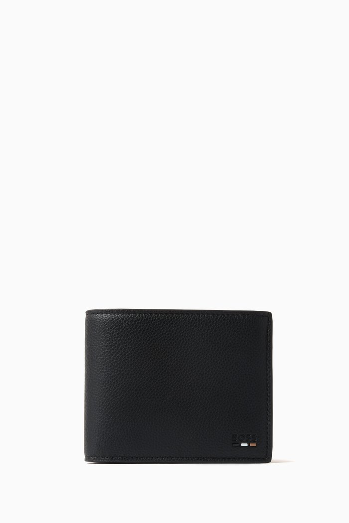

Ray Signature Stripe Trifold Wallet, Black