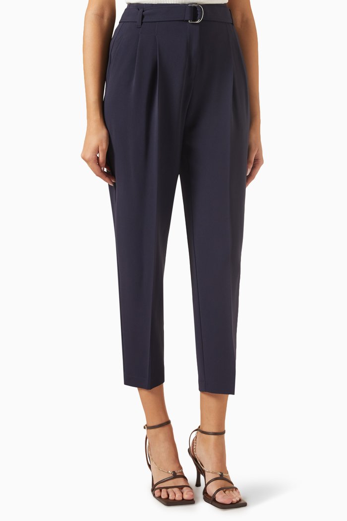 

Tapia Belted Pants in Crêpe, Blue