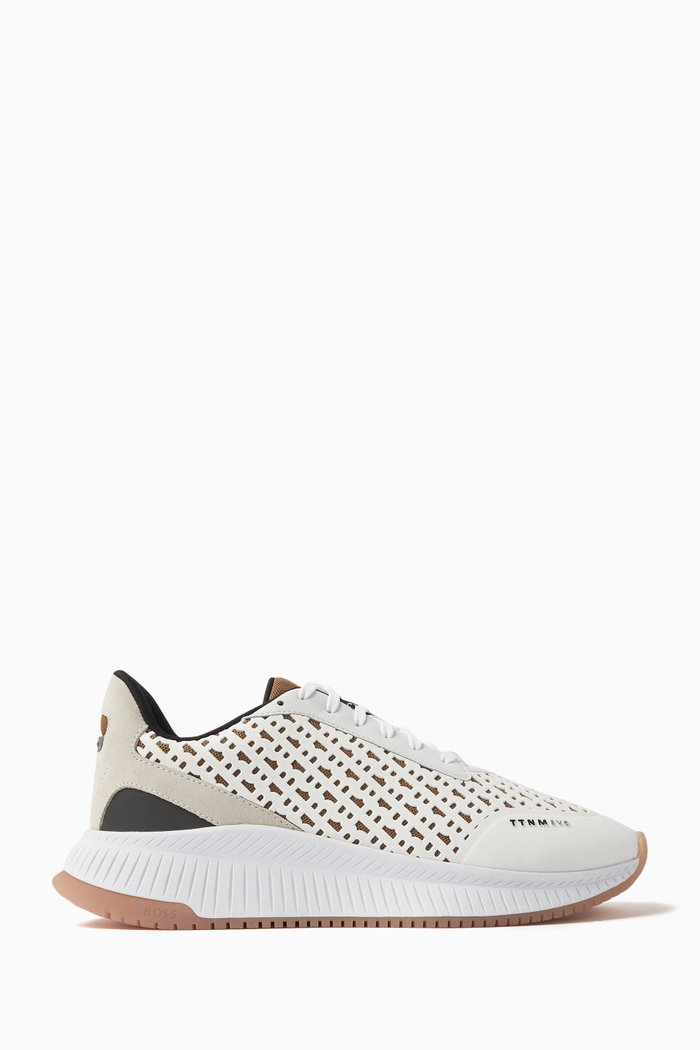 

Monogram Sneakers in Mesh & Suede, White