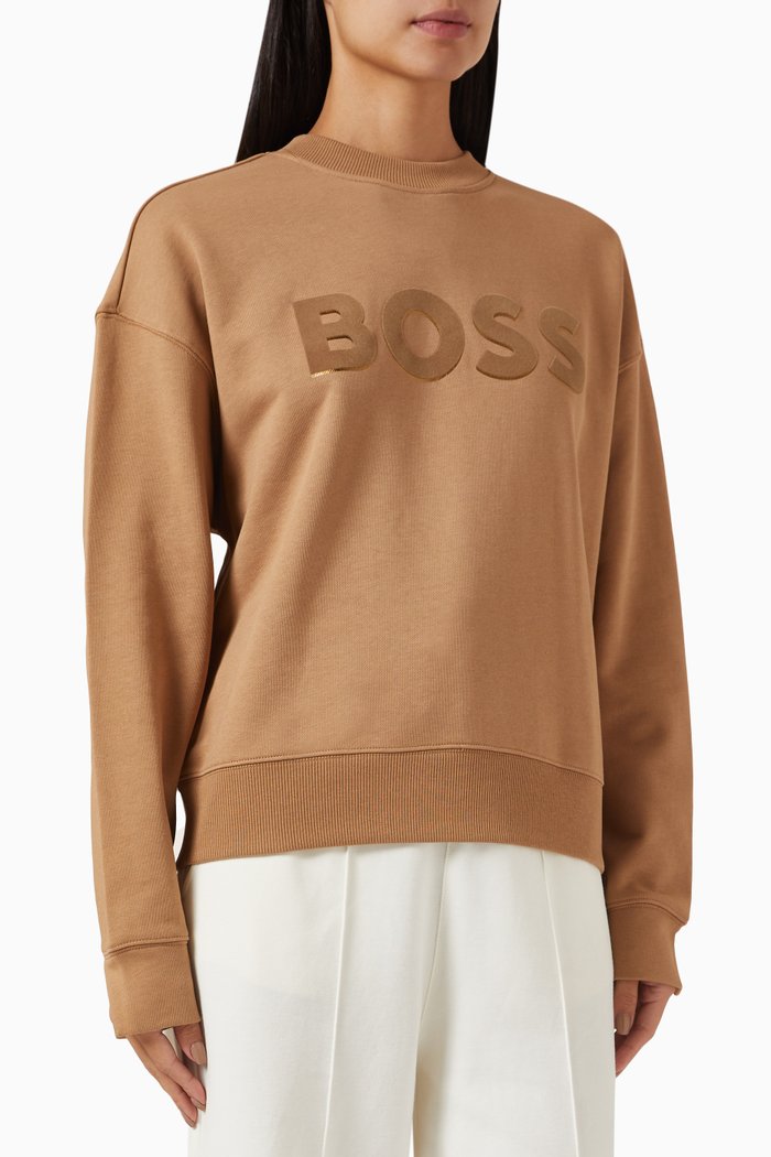 

Logo Sweatshirt in Cotton Terry, Neutral