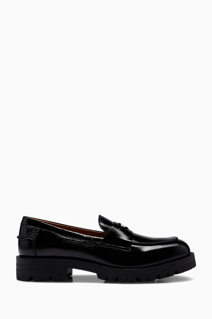 

Penny-trim Moccasins in Leather, Black