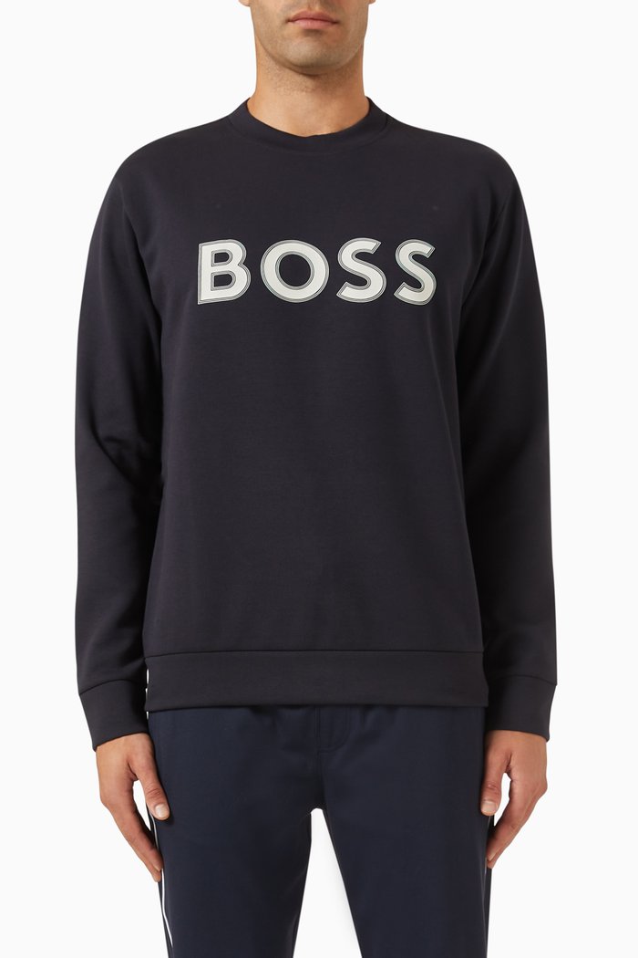 

Salbo 1 HD Logo-print Sweatshirt in Cotton-blend, Blue