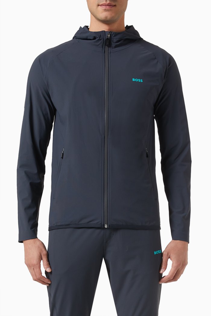 

Sicon Logo Hoodie in Recycled Nylon, Blue