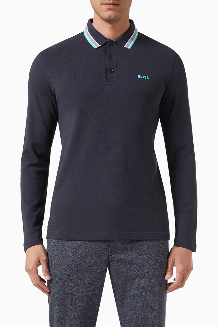 

Plisy Polo Shirt in Cotton-piqué, Blue