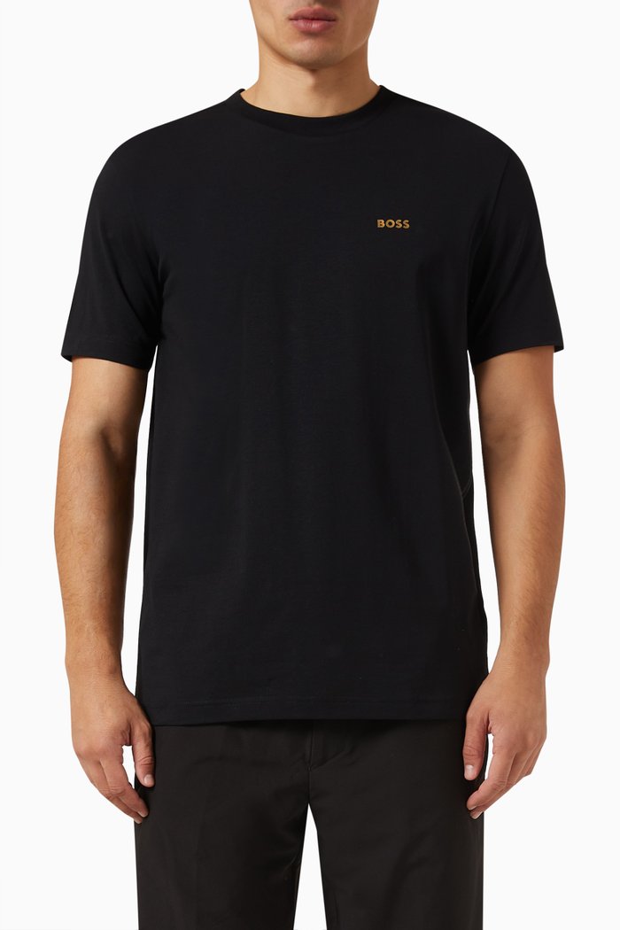 

Logo T-shirt in Stretch Cotton, Black