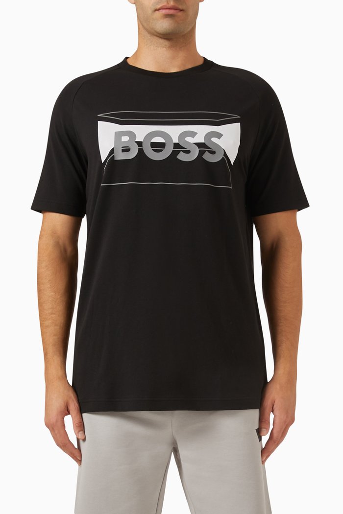 Tee 2 Logo-print T-shirt in Cotton-jersey, Black