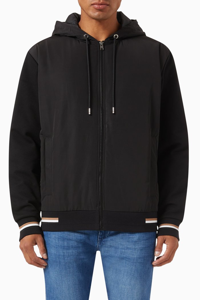 

Sommers 66 Hoodie in Cotton-blend Piqué, Black
