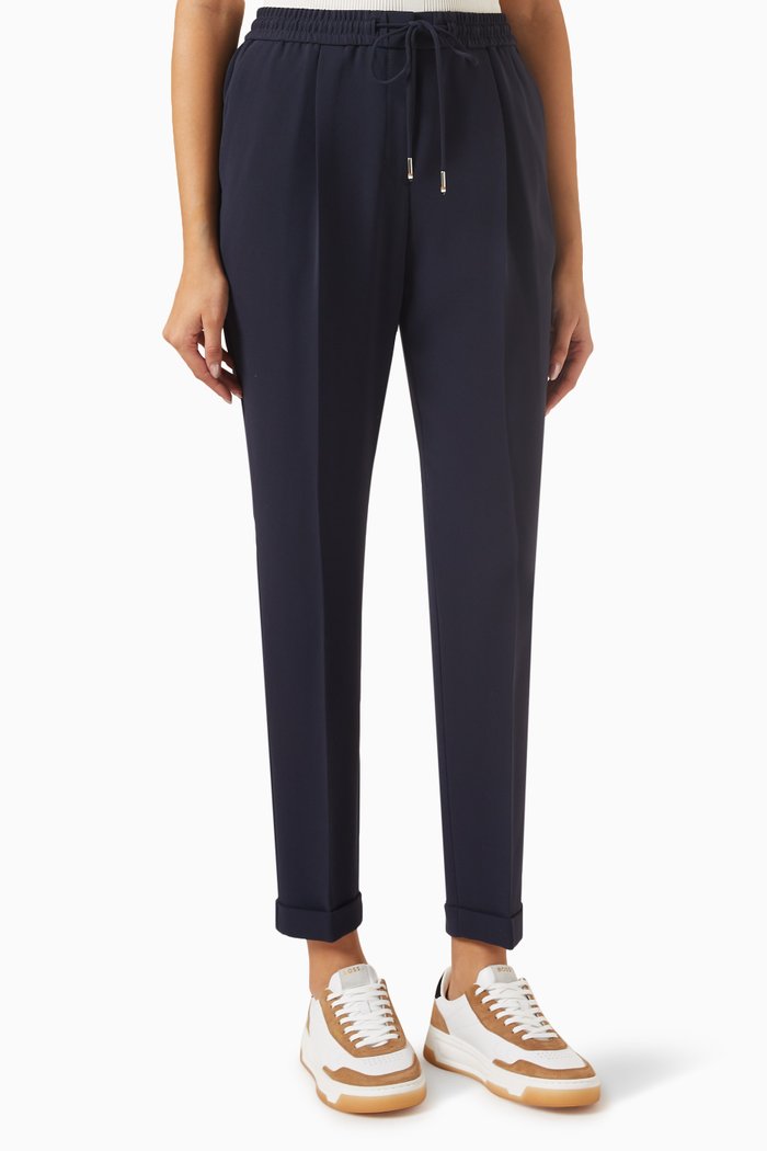 

Tariyana 9 Drawstring Pants in Crêpe, Blue