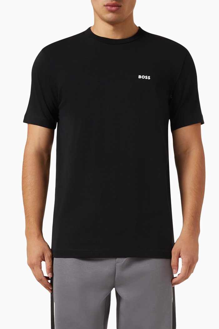 

Logo T-shirt in Stretch Cotton, Black
