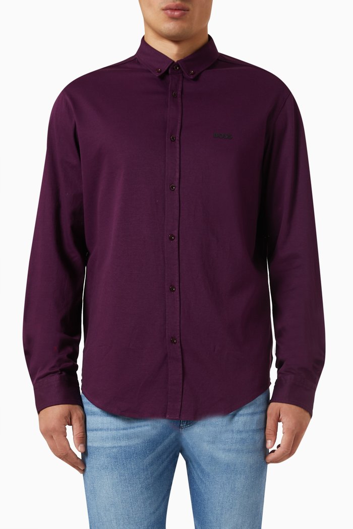 

Motion Regular Fit Shirt in Cotton, Pink