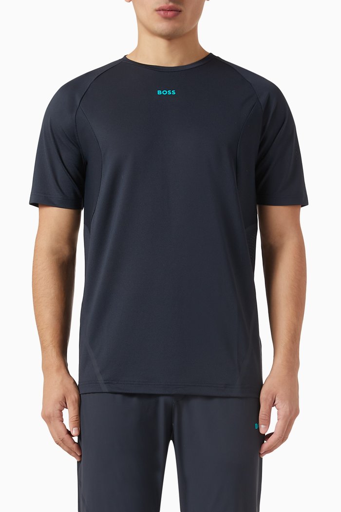 Slim Fit T-shirt in Nylon, Blue