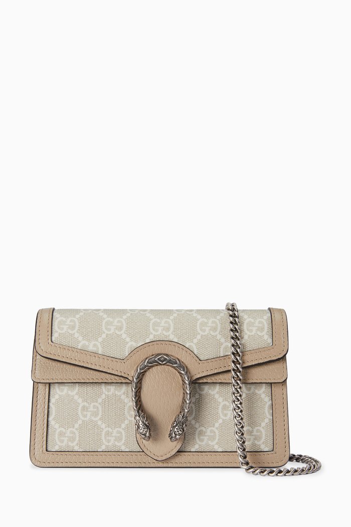 

Super Mini Dionysus Bag in GG Supreme Canvas & Leather, Neutral