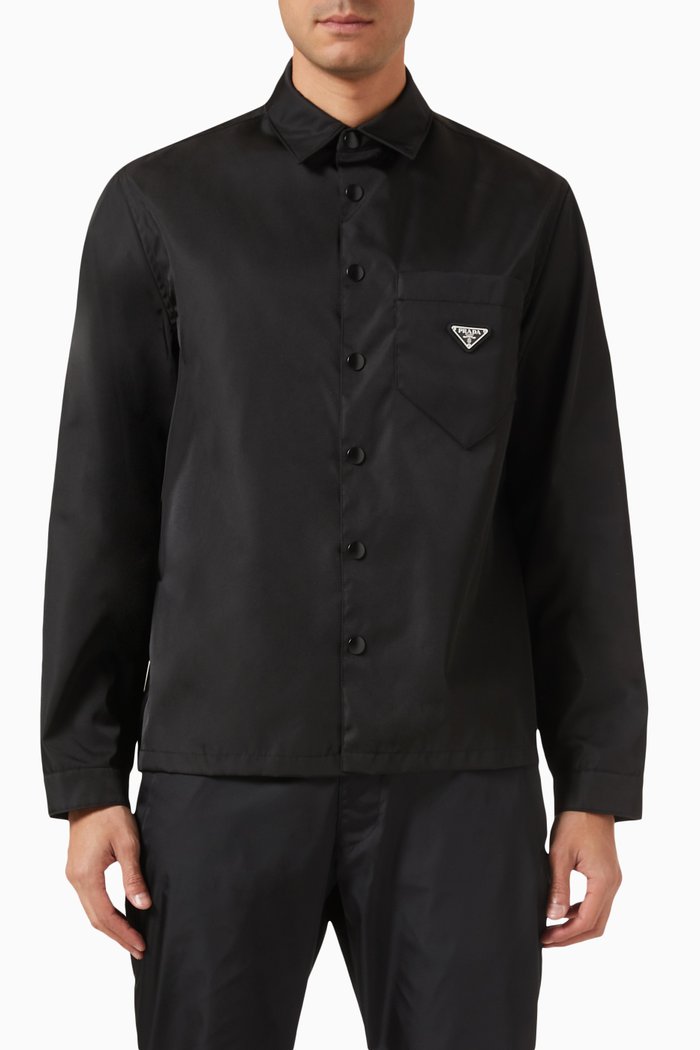 

Triangle Logo Shirt in Re-nylon, Black