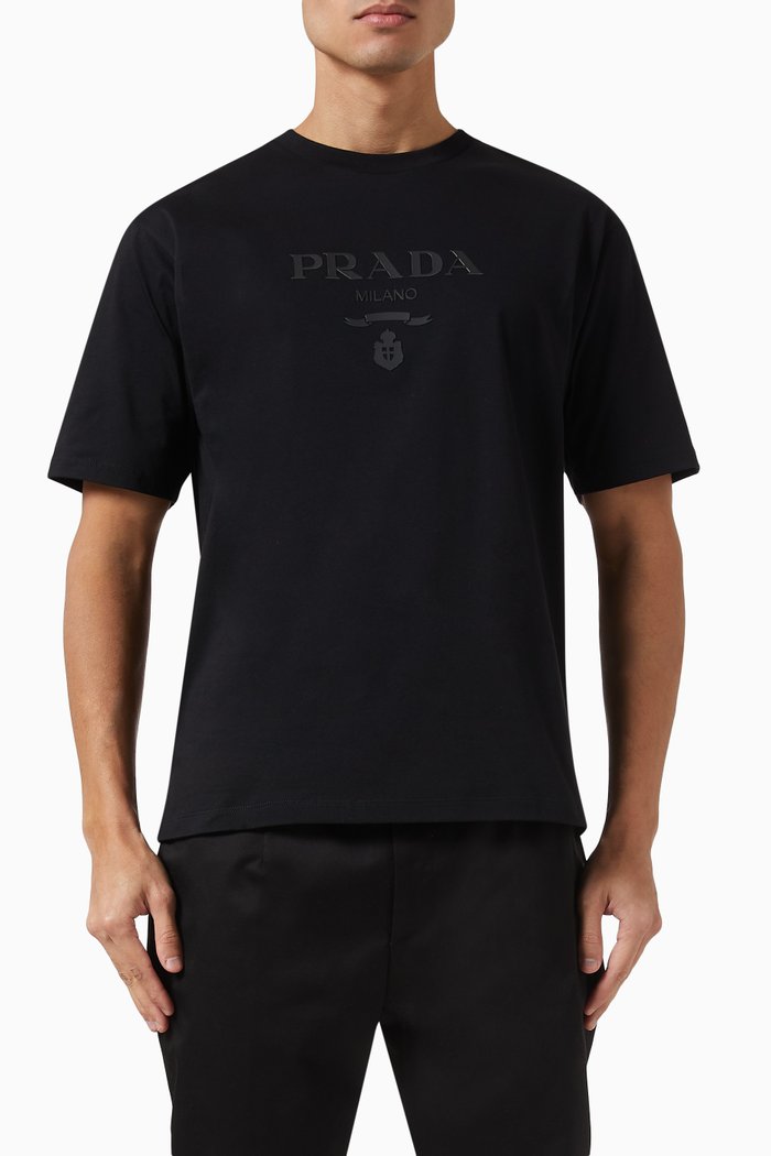 

Logo-print T-shirt in Cotton, Black