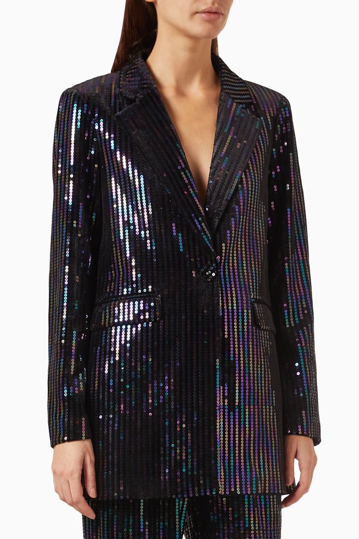 

Yaseliva Blazer in Sequins, Black